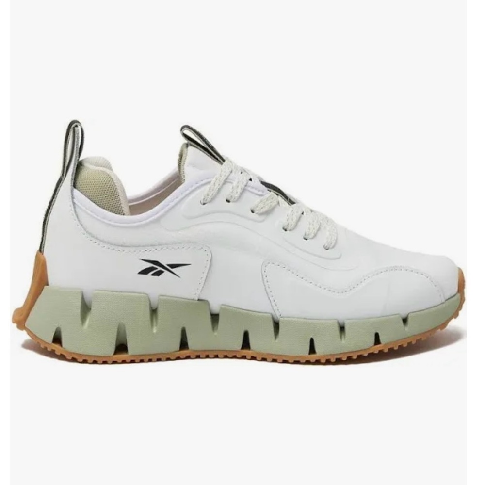 NEW white with green trim REEBOK SNEAKERS SIZE:7 1/2